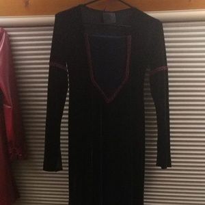 Vintage Cyxtees Stretch Velvet Gothic Dress